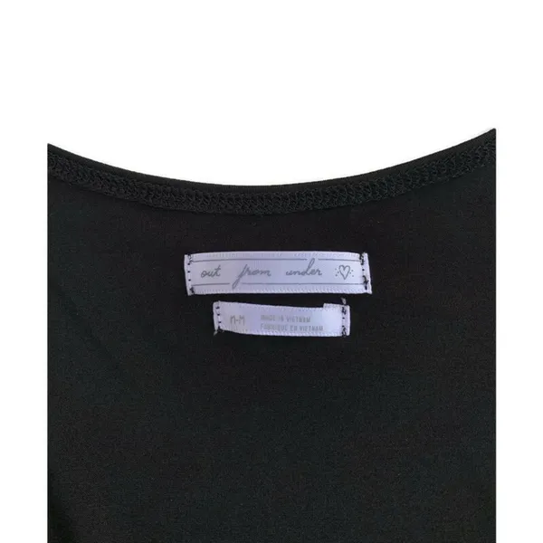 Out From Under Urban Outfitters Drape Front Black Tank Bodysuit Medium - Image 4