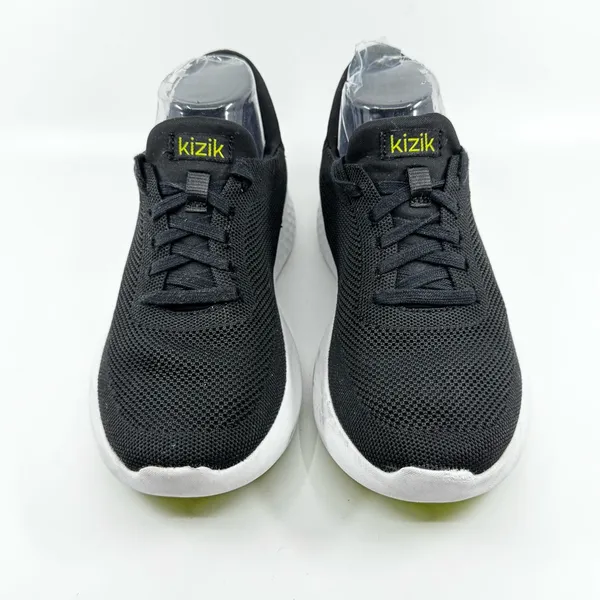 Kizik Athens hands-free sneakers in black with neon green mens 5.5 women’s 7 - Image 2