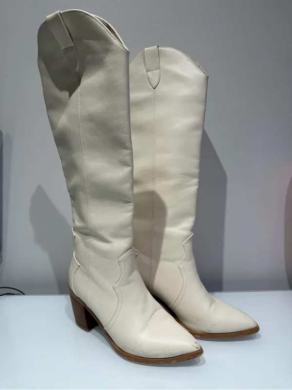 Billini Novena Tall Boots Off White Size 8 - Image 3