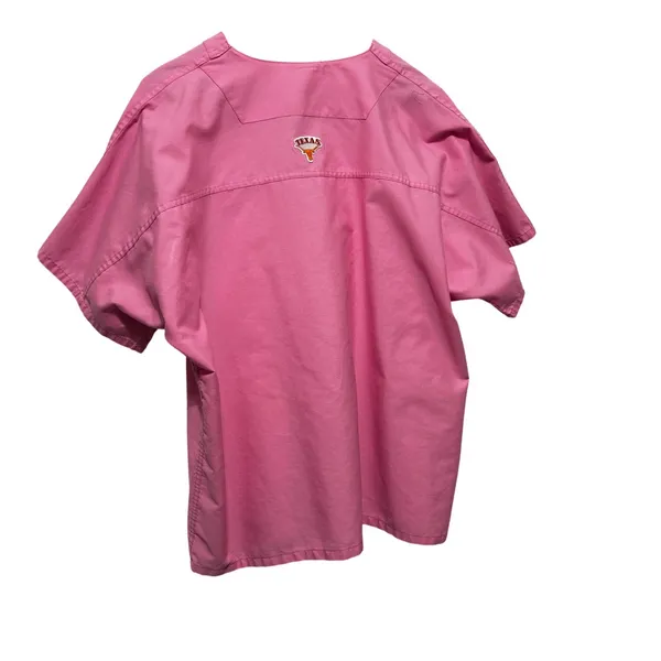 Landau Women Scrub Top XL Pink Texas Longhorns Medical Nurse Dental‎ Uniform - Image 2