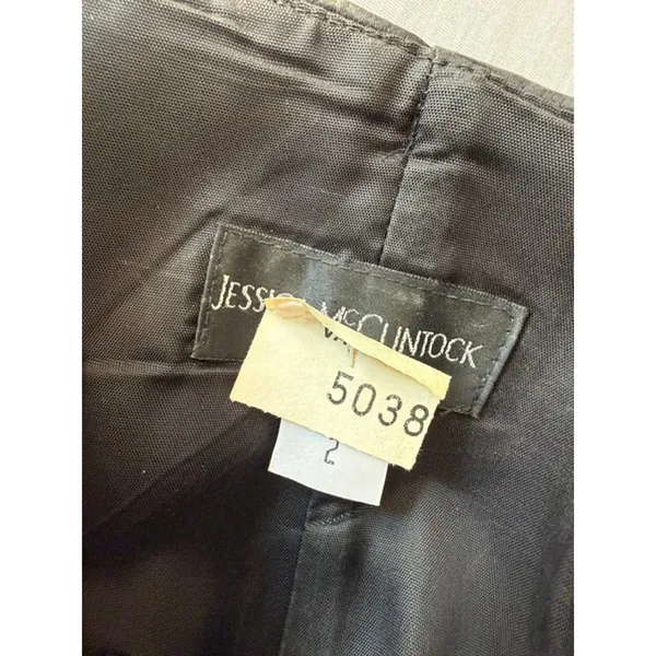 Jessica McClintock Y2K Black Strapless Gown Sz2 - Image 5