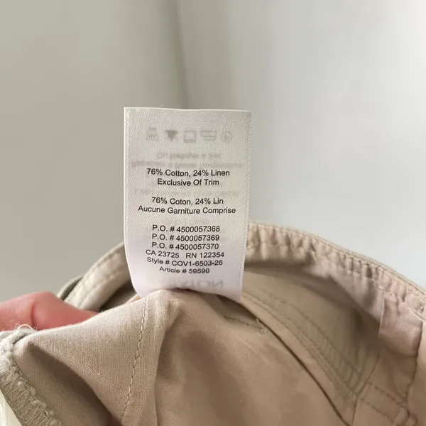 Babaton Beige Linen Blend Wide Leg Culotte Pants With Detachable Belt - Image 8