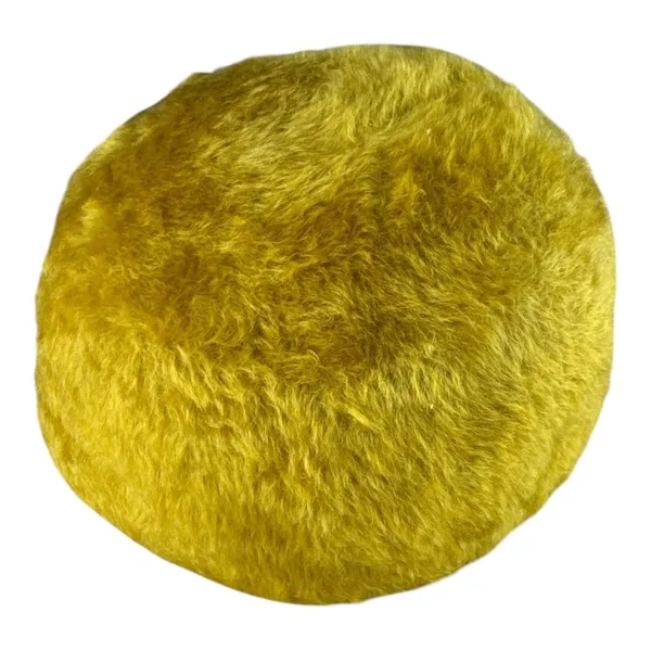 Vintage Jami Exclusive Mustard Yellow Fuzzy Faux Fur Basket Hat Made in USA 70s - Image 2