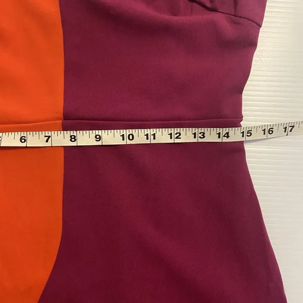 Lulus Perfect Duo Coral Red and Purple Color Block Bodycon Mini Dress Size Large - Image 10