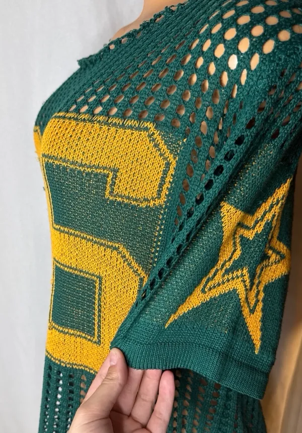 Dark green knitted jersey - Image 4
