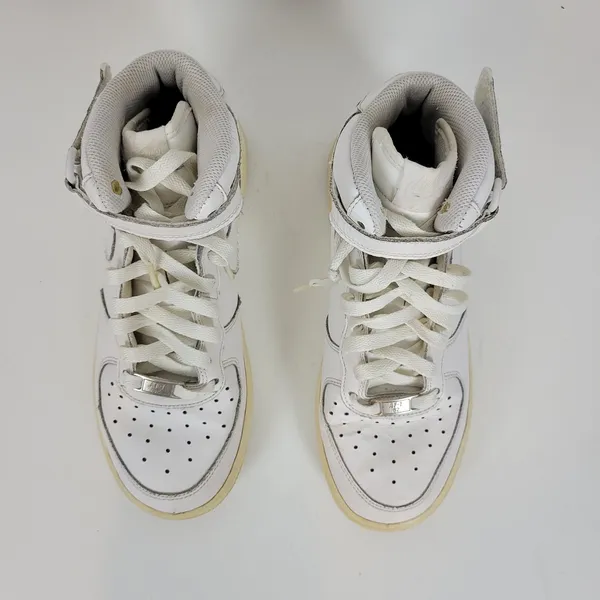 Nike Air Force 1 82' Women's Sneakers 7.5 White Mid Top Lace Up Athletic Shoes - Image 6