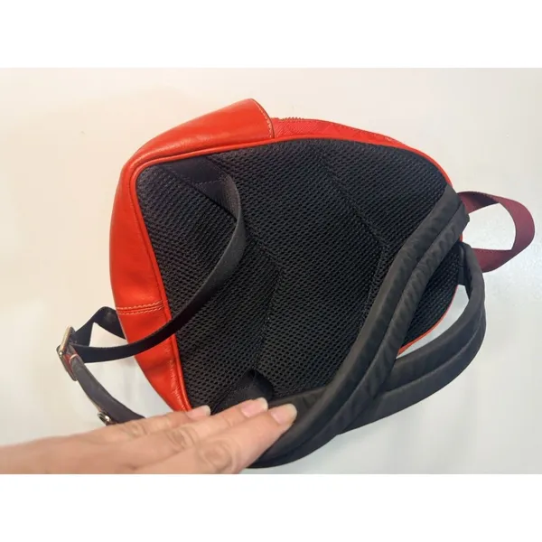 Coach C8604 Mini Court Backpack Canvas Pebble Leather In Signature IM/Miami Red - Image 9