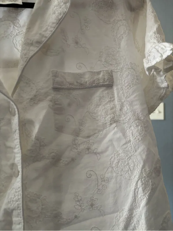 Plum Pretty Sugar White Eyelet Short Pajama Set - Image 7
