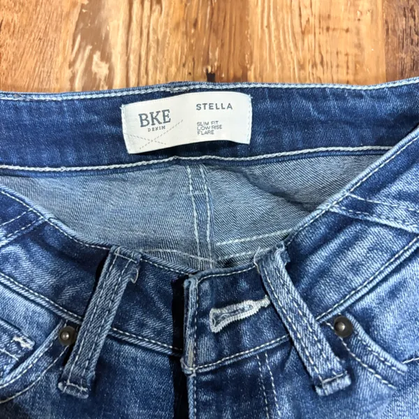 BKE Deep Blue Flare Jeans - Image 3