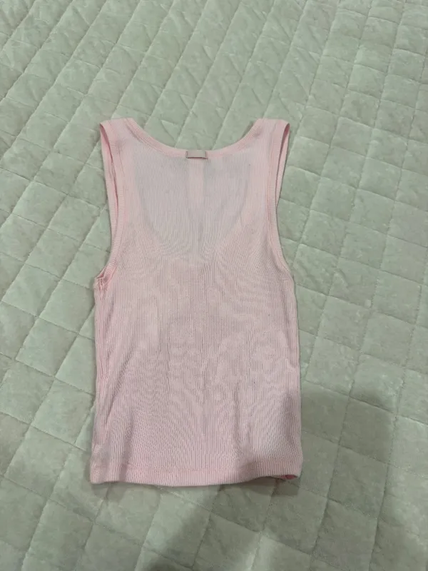 Crop Stretch Cotton Rib Tank SKIMS - sugar pink - Image 3