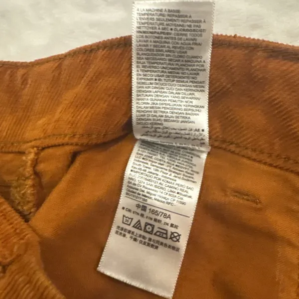 Old Navy Skirt Women 12 Brown Corduroy Cotton Stretch Zip - Image 10
