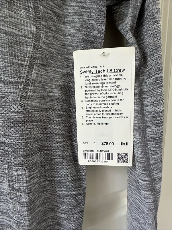 NWT lululemon swiftly tech long sleeve - Image 3