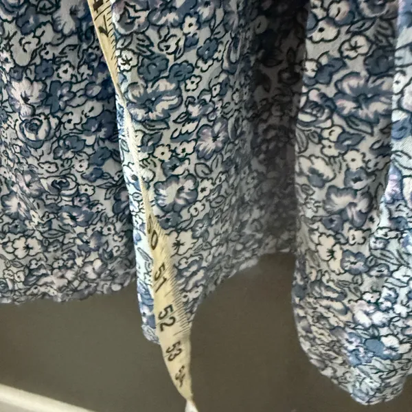 JG Hook Vintage 90s Cottage‎ Blue Floral Mixed Coastal Cowgirl Maxi Dress M - Image 9