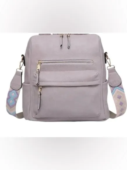 Jen & Co Amelia Convertible Purse Backpack Dusty Lavender - Image 9