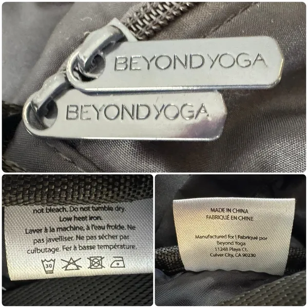 BEYOND YOGA Convertible Backpack Drawstring Tote Lightweight Black Gym Bag - Image 14