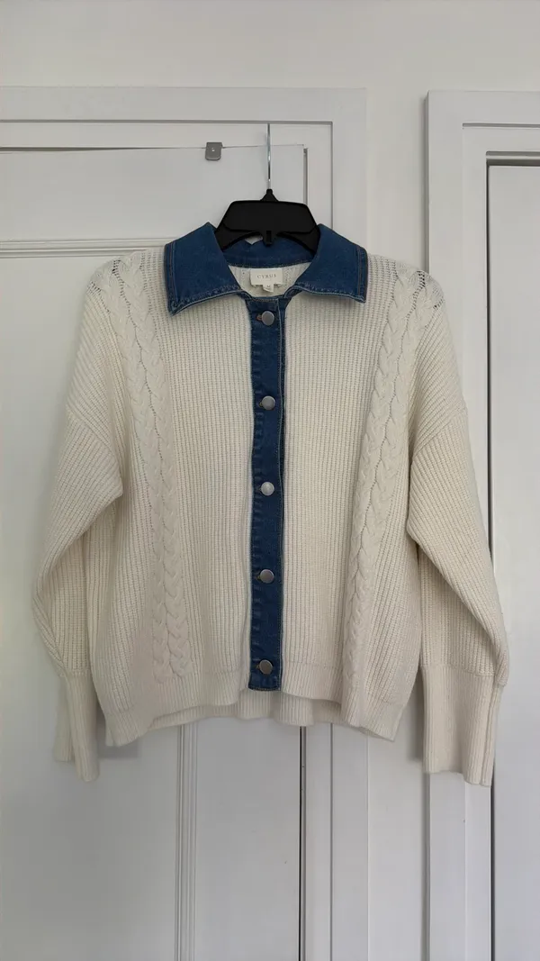 Cyrus Denim Trim Sweater - Image 2
