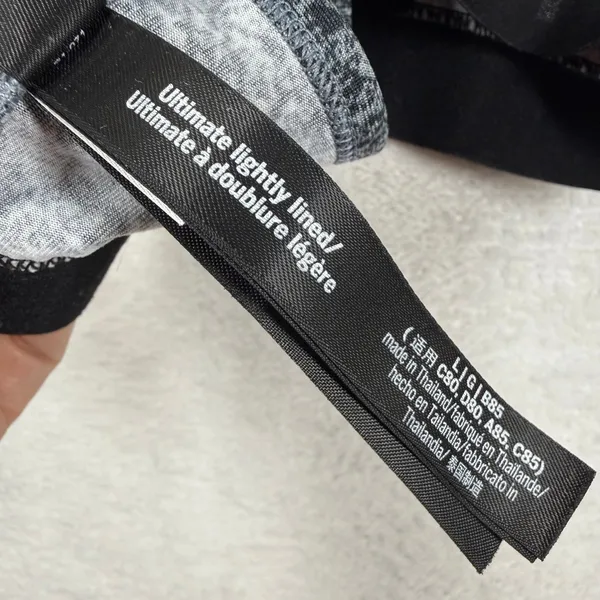 PINK Victoria's Secret Sport Ultimate Lightly Lined Gray Heather Bra‎ Large L G - Image 6