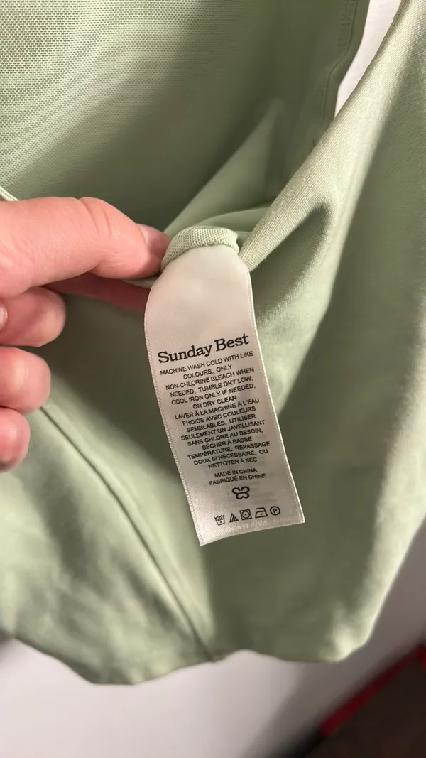 Sunday Best Aritzia Light Green Squareneck Crop Top - Image 6