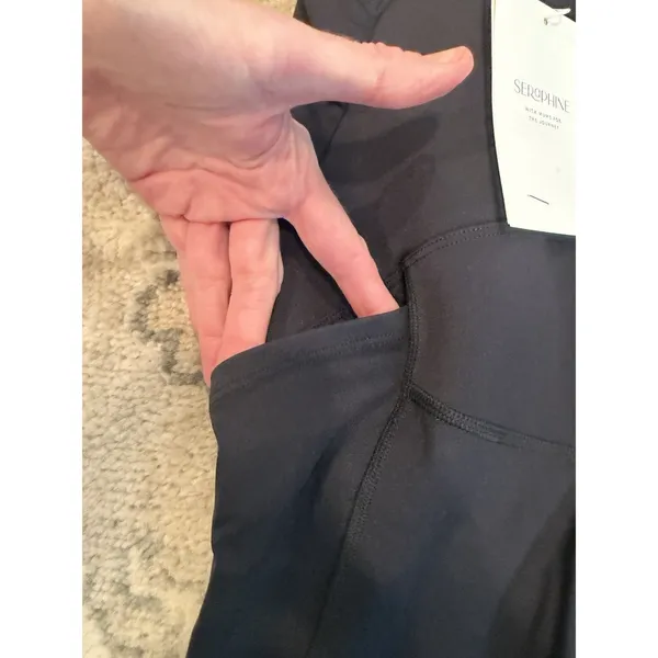 Seraphine Active Maternity Flare Leggings Over The Belly Buttery Soft XS Black - Image 5