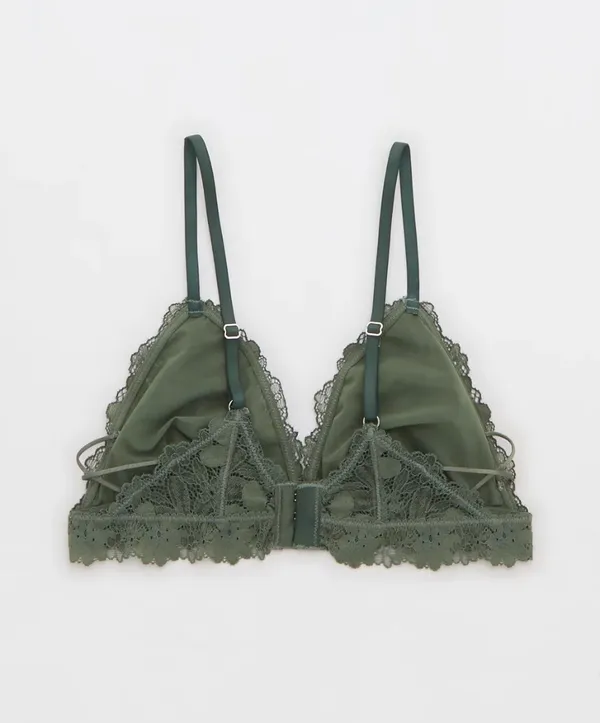 Aerie Green Rebel Lace Triangle Bralette - Image 2