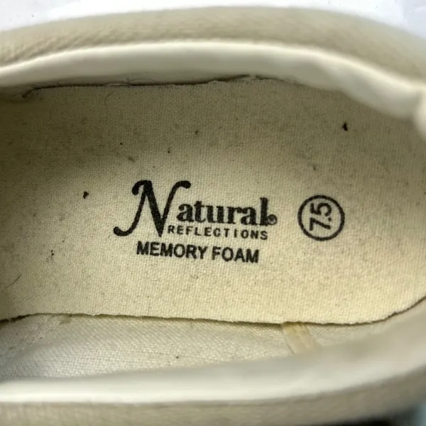 Natural‎ Reflections Womens Beige Canvas Slip On Sneakers SC-0404-VABK Size 7.5 - Image 8