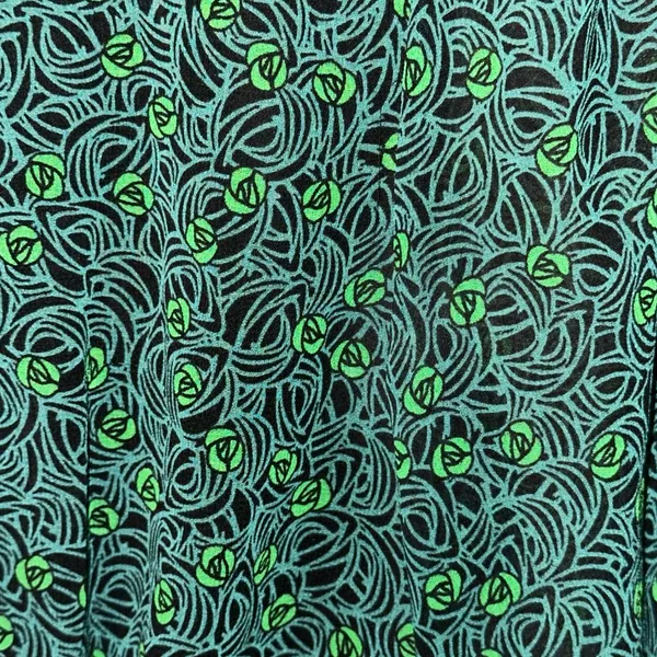 Wilfred Aritzia Forest Green‎ Print Button Front Lined Fit & Flare Dress Size 0 - Image 4