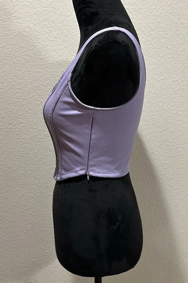 Purple Leather Corset Top - Image 3