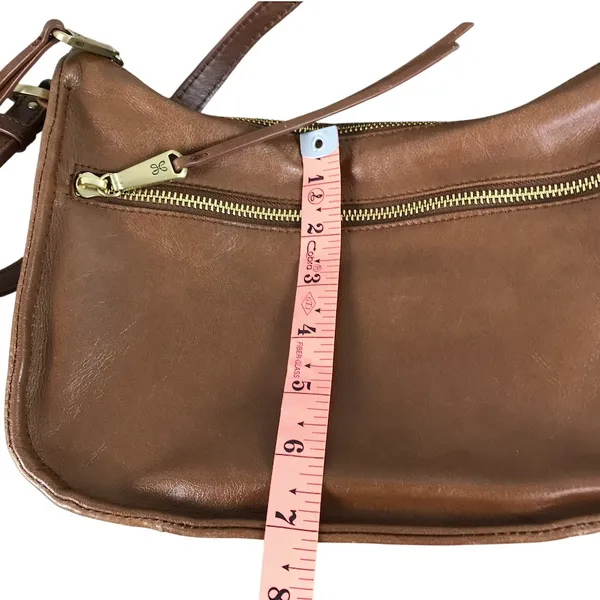HOBO VTG Leather Crossbody Bag Brown Timeless Everyday Travel Work Minimalistic - Image 10