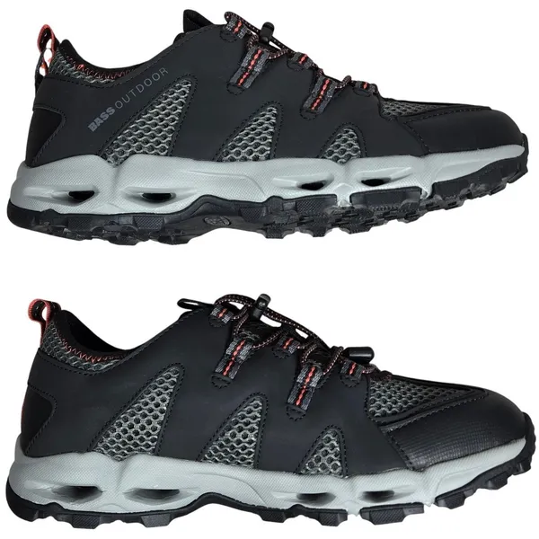 Bass Outdoor‎ Aqua Mesh Trail Water Shoes Women's 10M Black Red Lace Up - Image 5