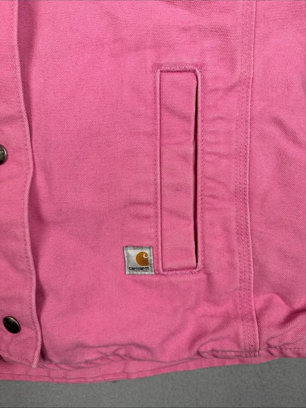 Carhartt Bubblegum Pink Hooded Sherpa-Lined Workwear Vest Size: XS (0/2) - Image 3