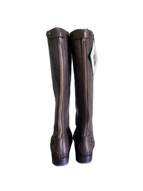 Frye NEW Women's Melissa Button Back Zip Dark Brown Boot Size 6 SKU#241281 - Image 6