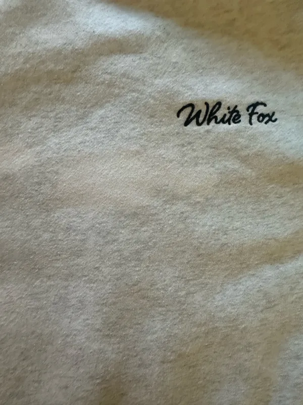 Grey White Fox Hoodie Boutique Oversized - Image 2