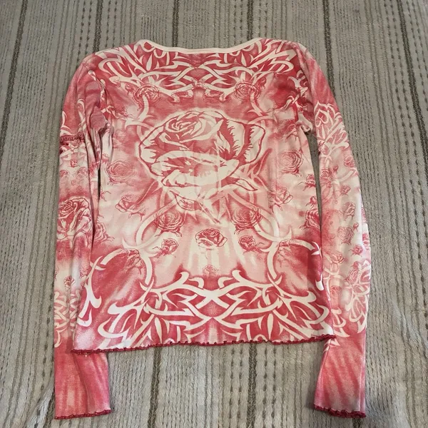90s Vintage Pink Harley Davidson Long Sleeve T-shirt Size Large - Image 8