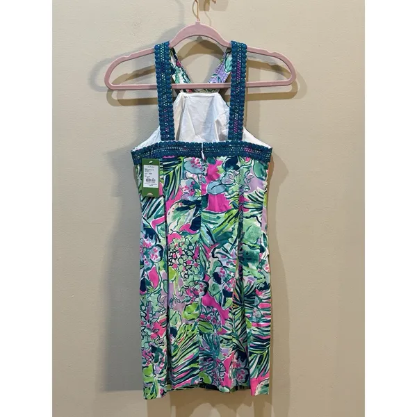 LILLY PULITZER Vena Stretch Shift Dress Size NWT Tropical early bloomer Size 00 - Image 3