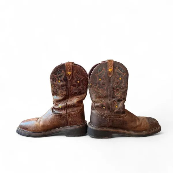 Justin Original Work boots Women’s 7B WKL4664 CompToe Western EH Rated Leather - Image 4