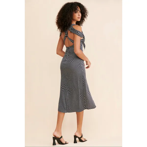 For Love & Lemons Beth Polka Dot Midi Dress Romantic Cocktail Size XS NWT - Image 3