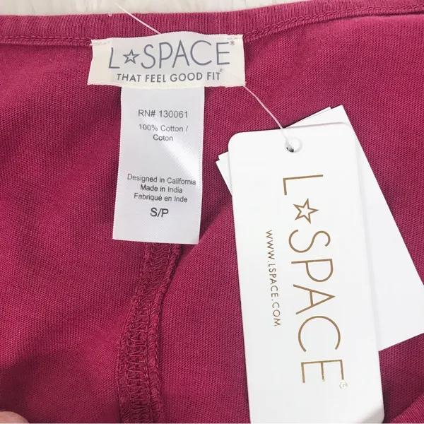 L*SPACE Cypress Burgundy Red Wrap Front Mini‎ Tank Dress Casual Beach Size Small - Image 6
