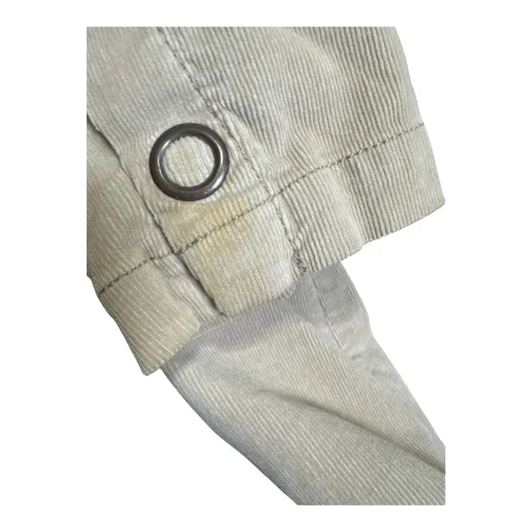 Y2K Unionbay Tan Corduroy Stretch Blazer Jacket Womens Large Button Front Beige - Image 4