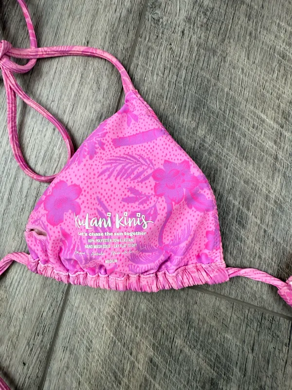 Kulani Kinis Pink Print Bikini Top - Image 7