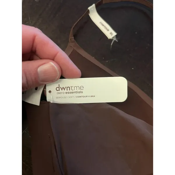 Dvntme Bra Womens XL Brown Seriously Soft Contour V Wireless Bralette Stretch - Image 5