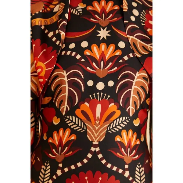 💕FARM RIO💕 Nature Beauty Red Scarf Backless Midi Dress ~ Large L NWT - Image 12