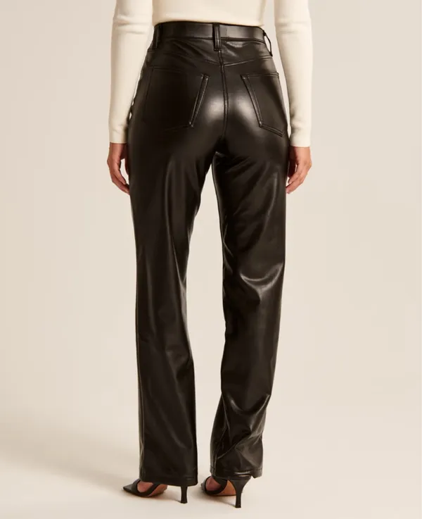 Abercrombie Curve Love Leather 90s Relaxed Pant - Image 2
