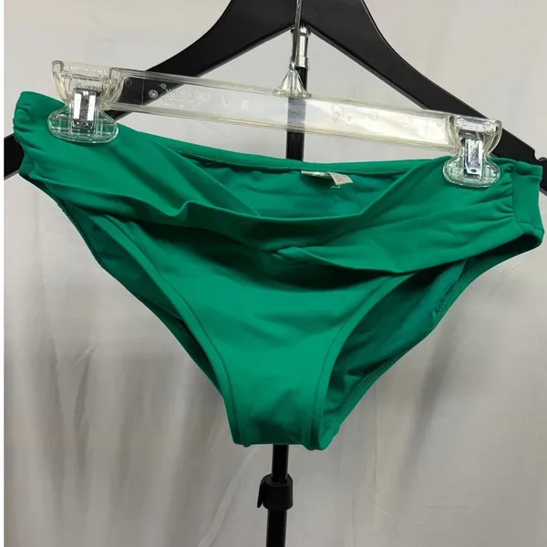 Seafolly Women's Sz 12/D-Cup Underwired High Waisted Green 2-Piece Bikini Set - Image 6