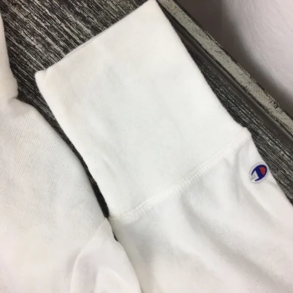 Champion White Long Sleeve Logo Print Sweatshirt M NEW - Image 5