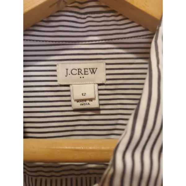 J crew Tie-waist Shirtdress In Stripe - Size 12 - Image 10
