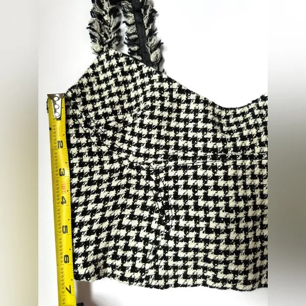 Zara |‎ Monochrome Houndstooth Tank Top | women’s Sz XS - Image 9