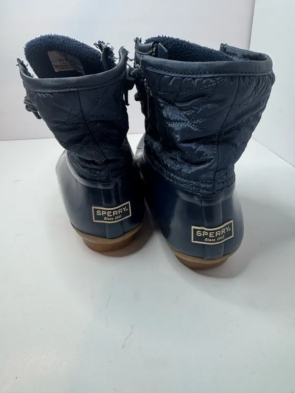Sperry Dark Blue Waterproof Rubber Duck Boots Size 8 - Image 4