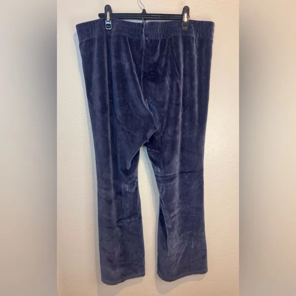 TNA‎ Women’s Blue Sommer Velour Pant Velour Flare Pants Size XL - Image 4