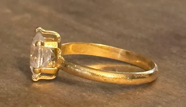 Vintage Cubic Zirconia Engagement Ring - Image 2