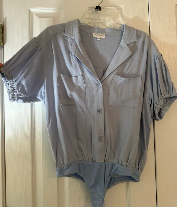 Light Blue Button Body Suit - Image 2